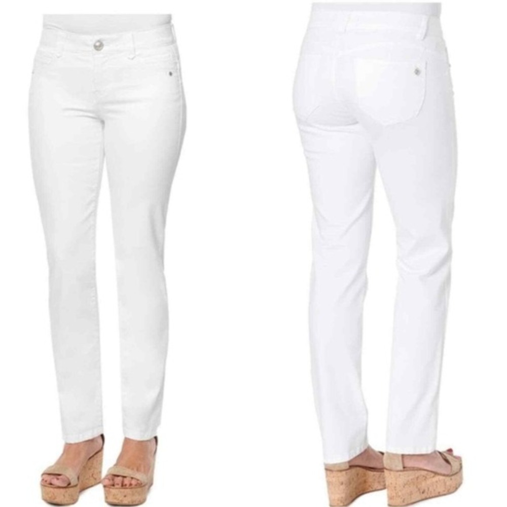 Democracy Straight Leg Optic White Ab"solution® Patriot Straight Leg Jeans 24W